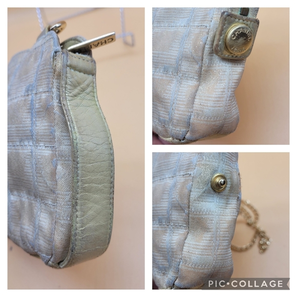 Authentic Chanel Canvas Mini Pouch on Chain - Picture 5 of 10